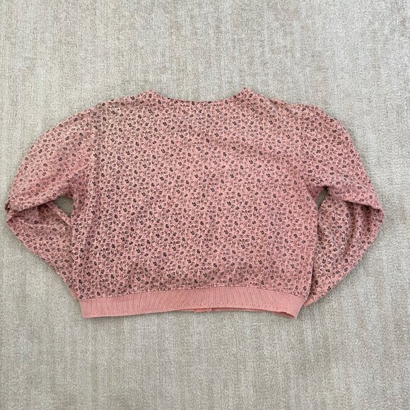 3 for $6 Weavers Floral Boho Crop Cardigan Sweatshirt Top - Picture 4 of 8
